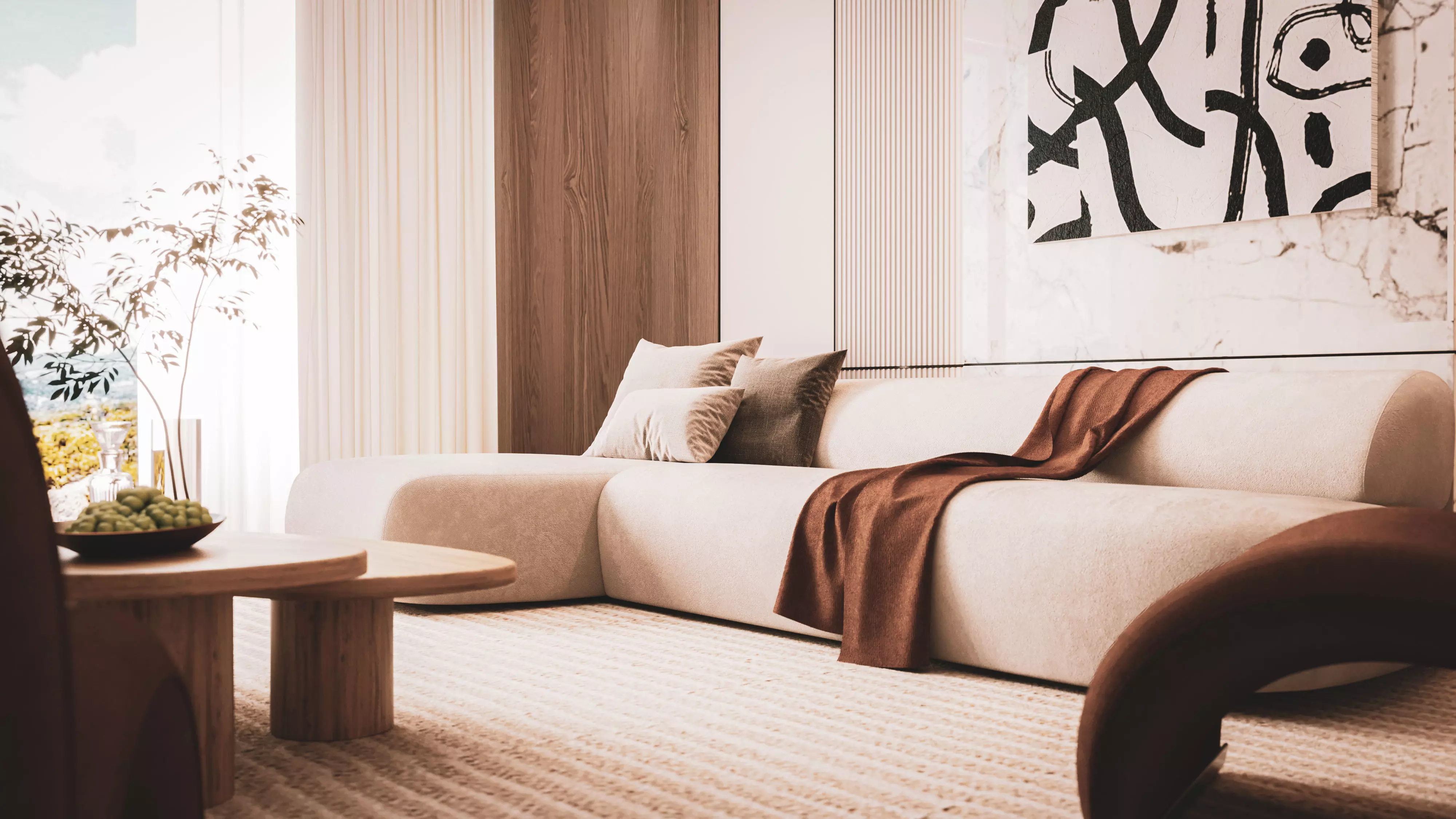 Modern Living Room 3D model_6