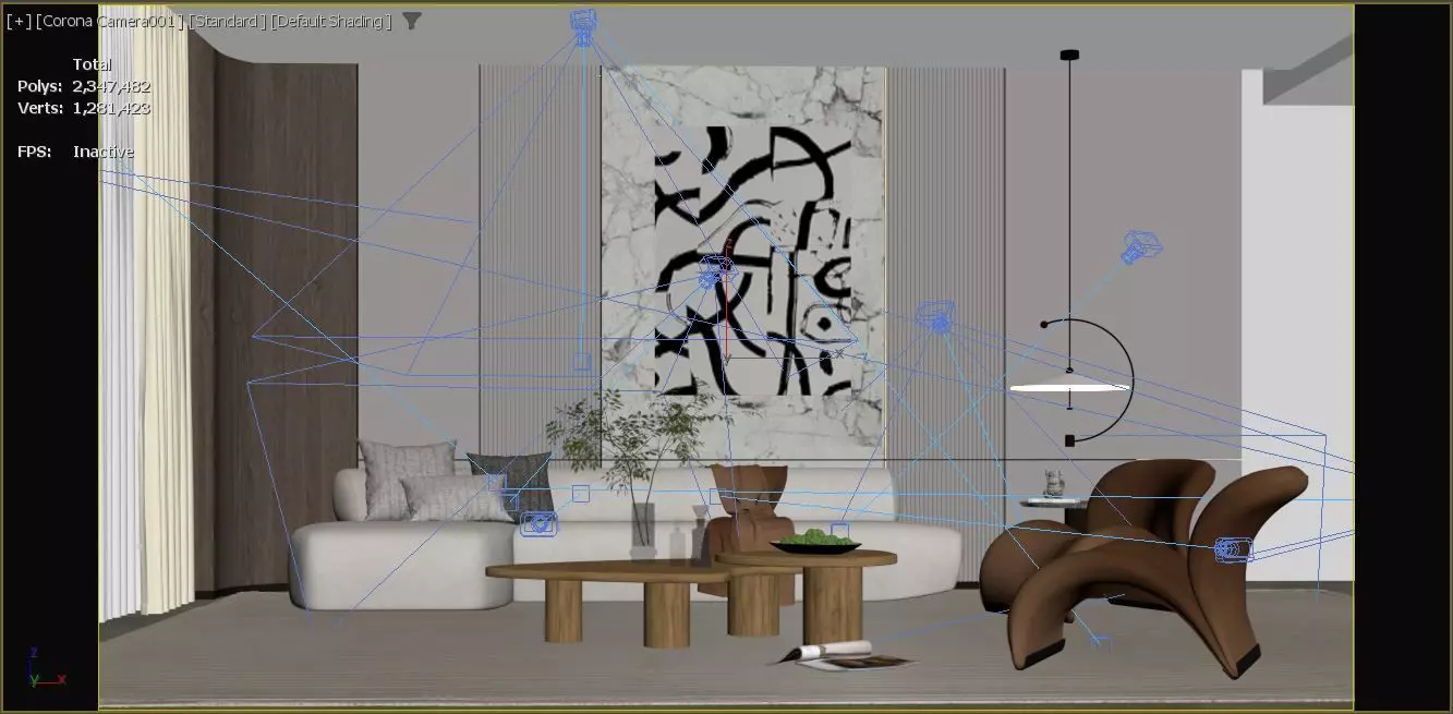 Modern Living Room 3D model_10