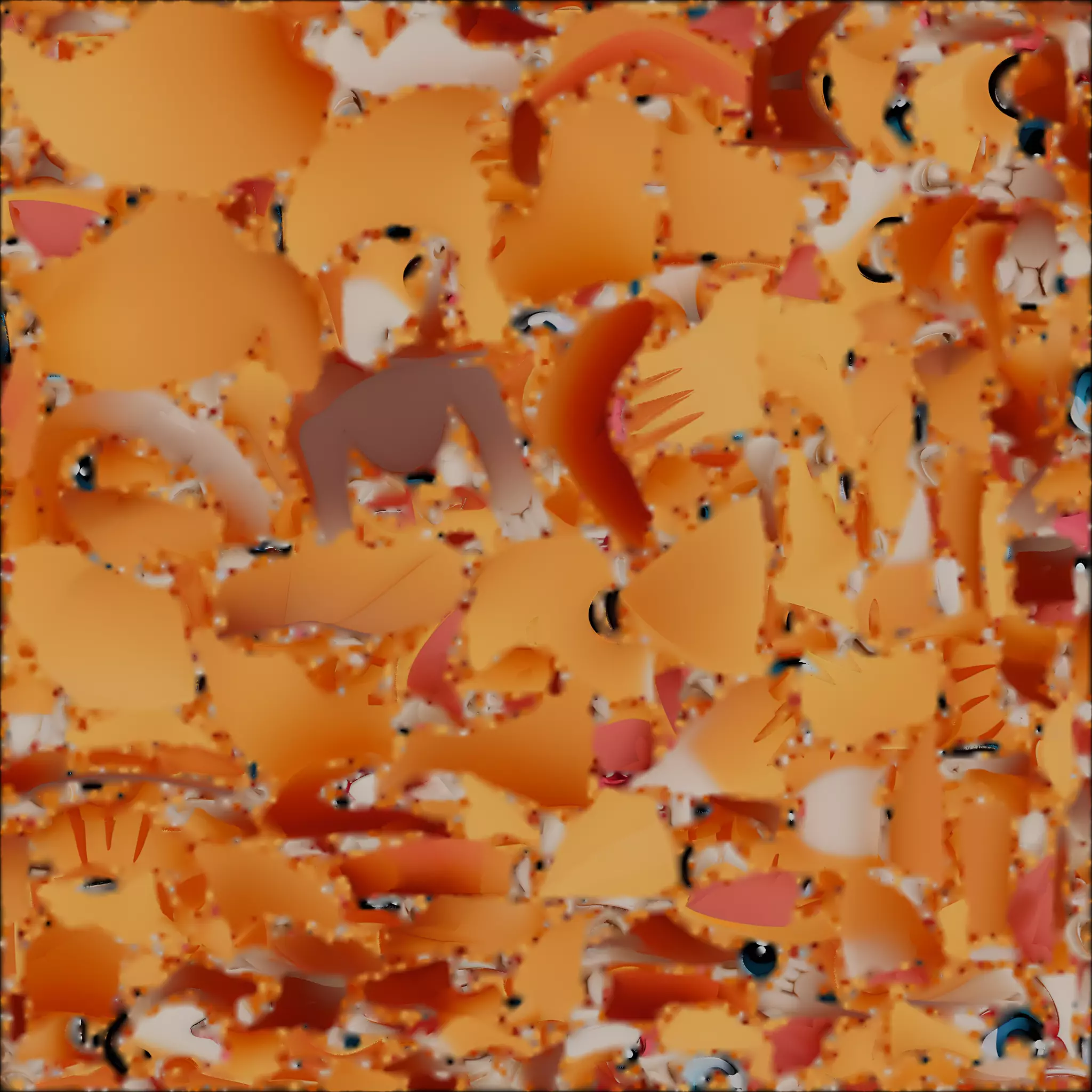 Cute Orange Tabby Cartoon Kitten 3D Model Low-poly 3D model_1