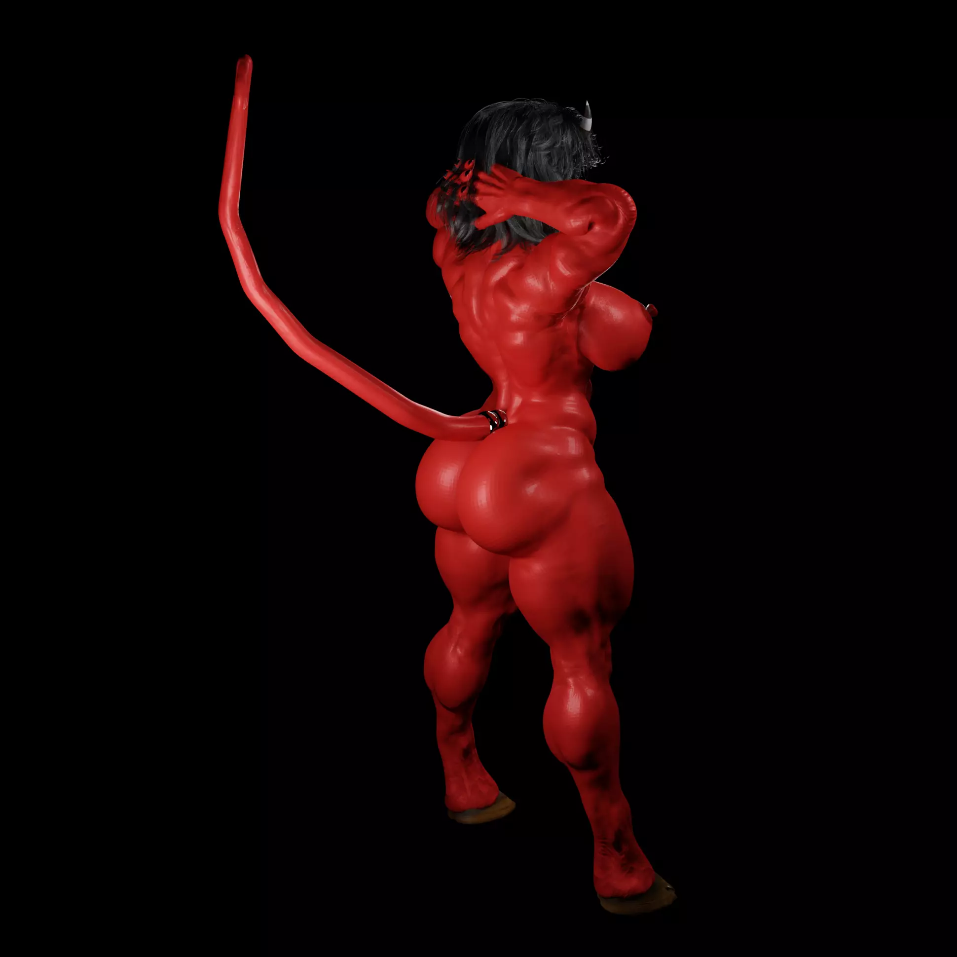 Sexy Thick Tiefling NSFW Stylized Character 3D print model_6