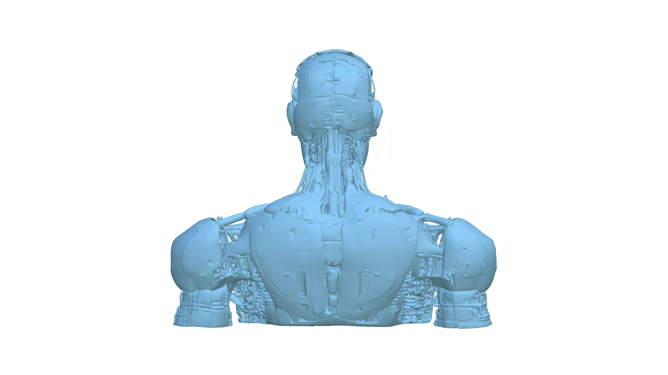 Futuristic Bionic Cyborg Android Character Design 3D model_8