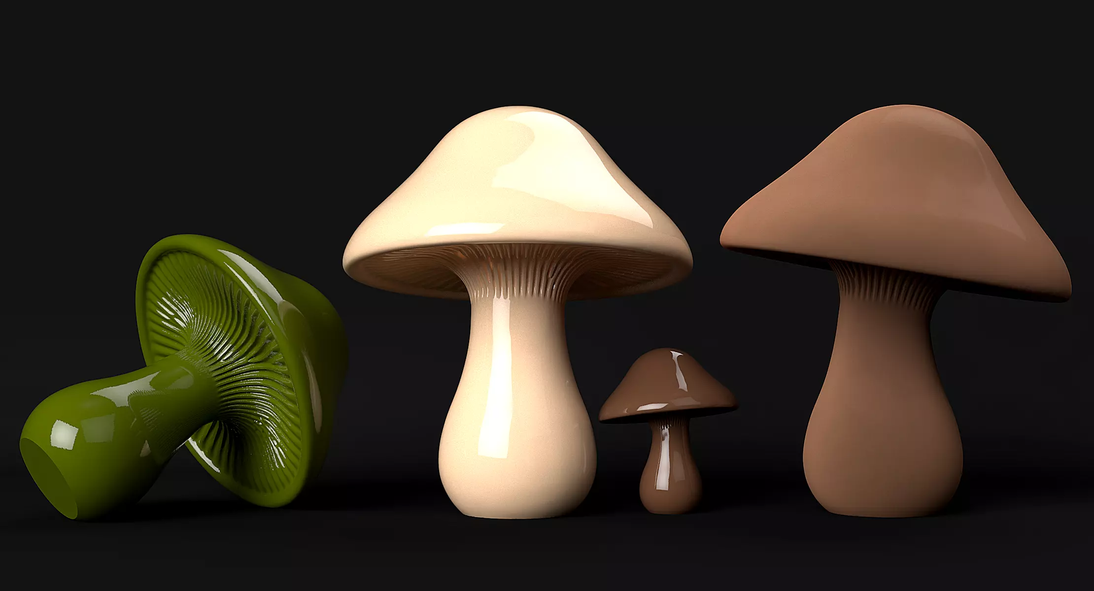 Mushroom 3D print model_3