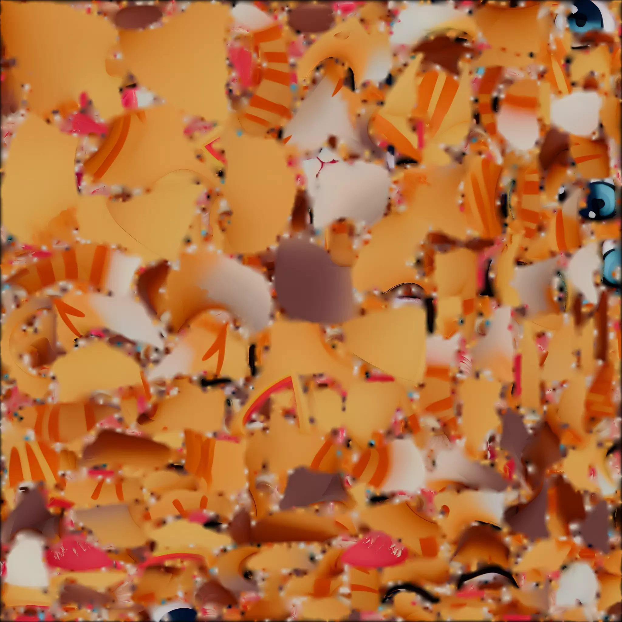 Cute Orange Tabby Cartoon Kitten 3D Model Low-poly 3D model_1