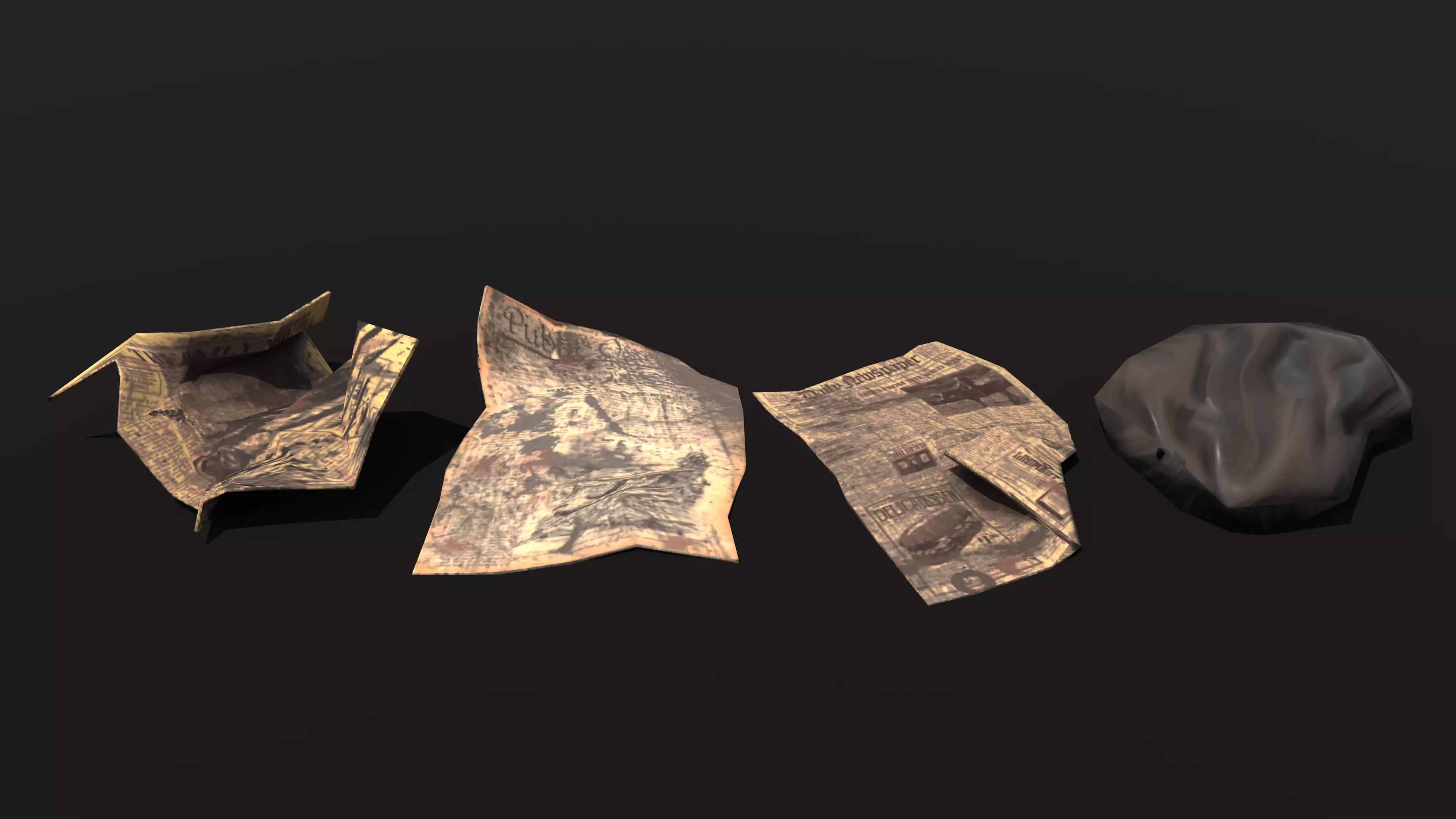 Trash Low-poly 3D model_8