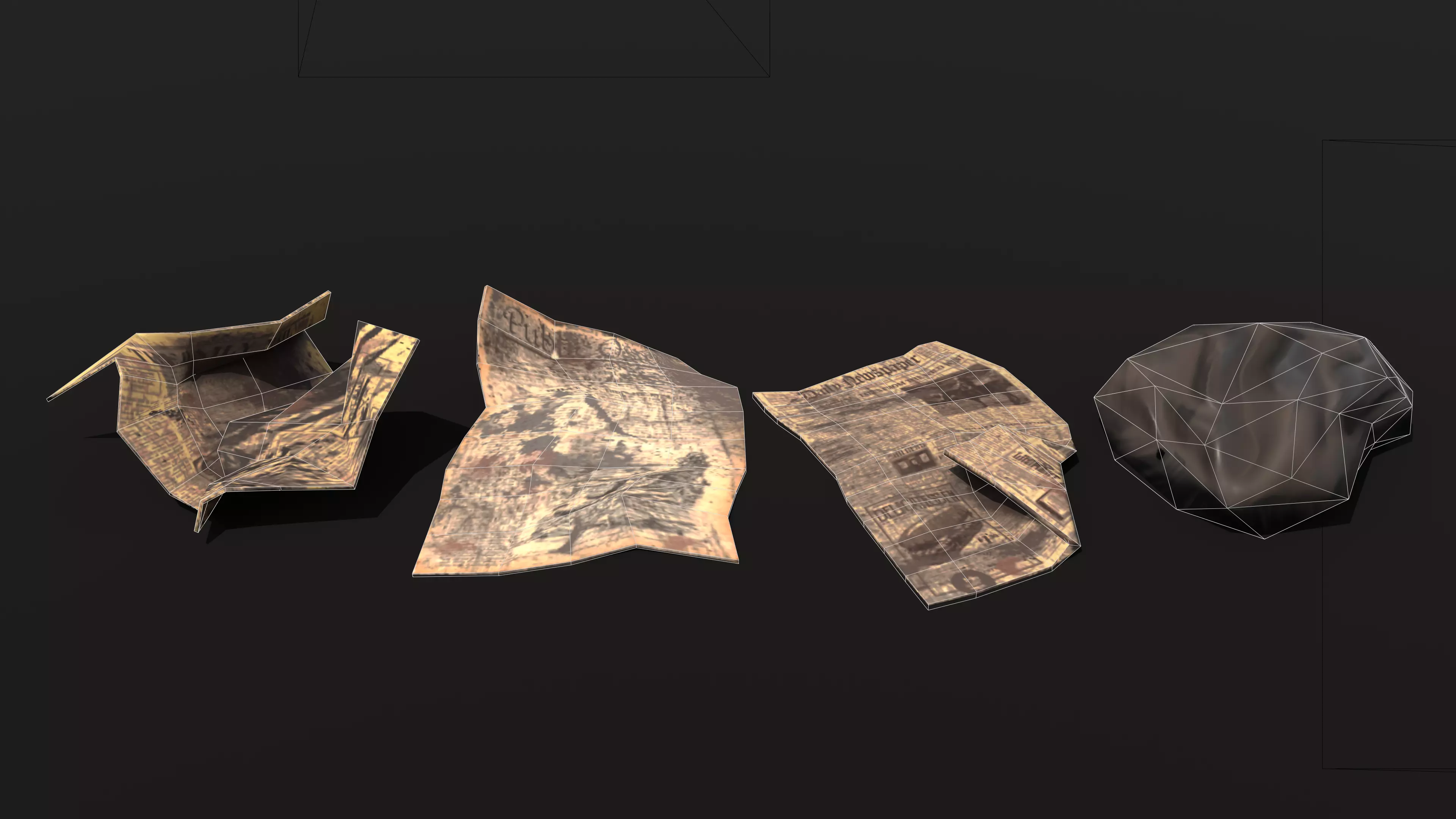 Trash Low-poly 3D model_9