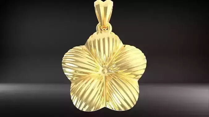 Hawaiian Hibiscus Flower Pendant  3D print model