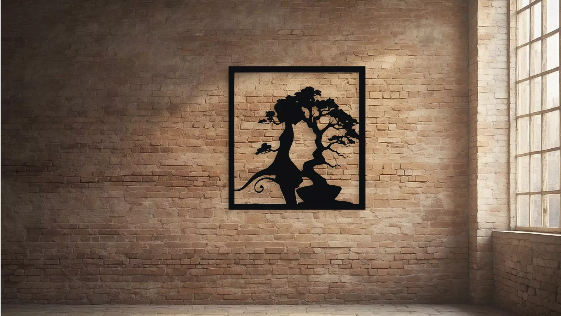 Bonsai Tree Wall Decor Art 3D model_2