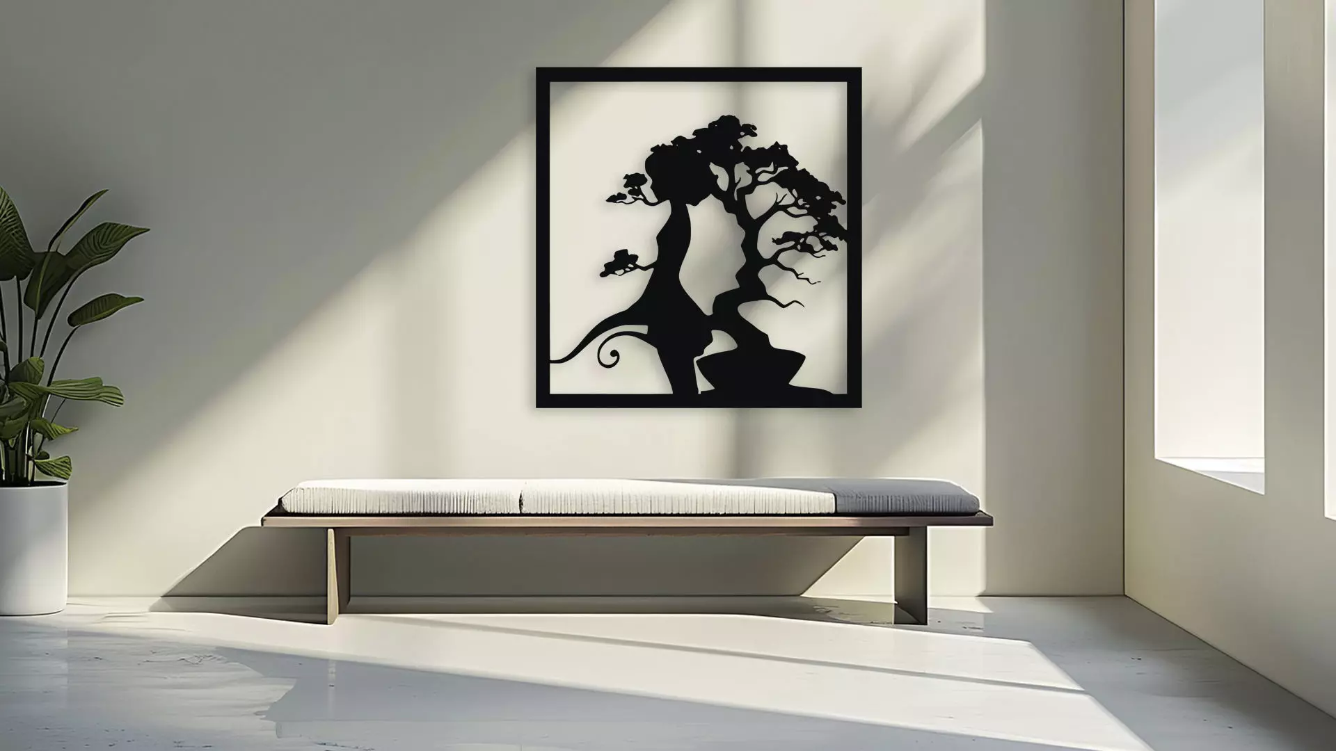 Bonsai Tree Wall Decor Art 3D model_3