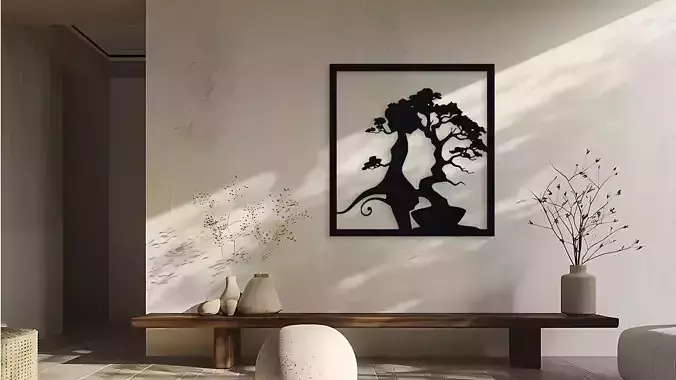 Bonsai Tree Wall Decor Art