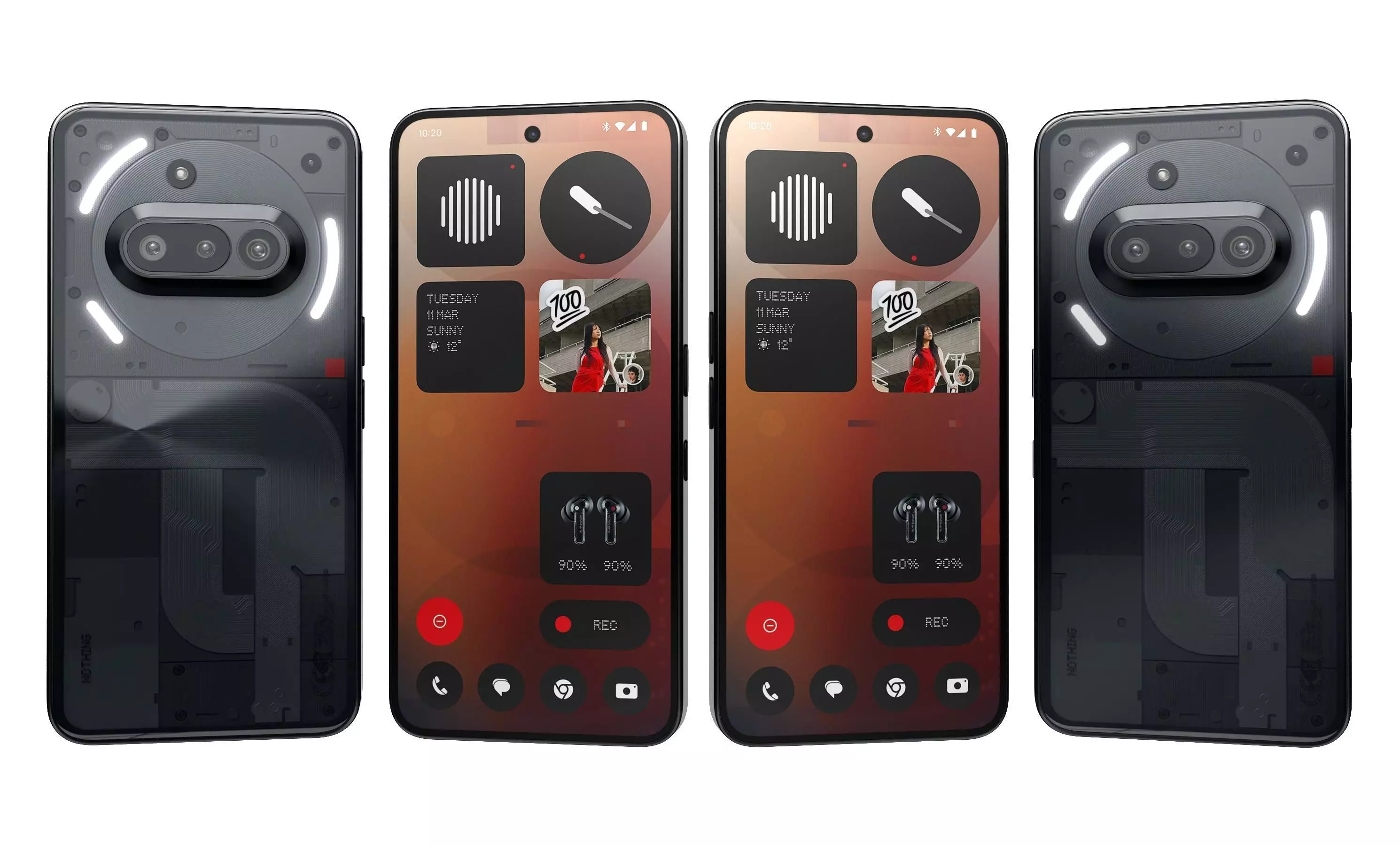 Nothing Phone 3a All Colors 3D model_2