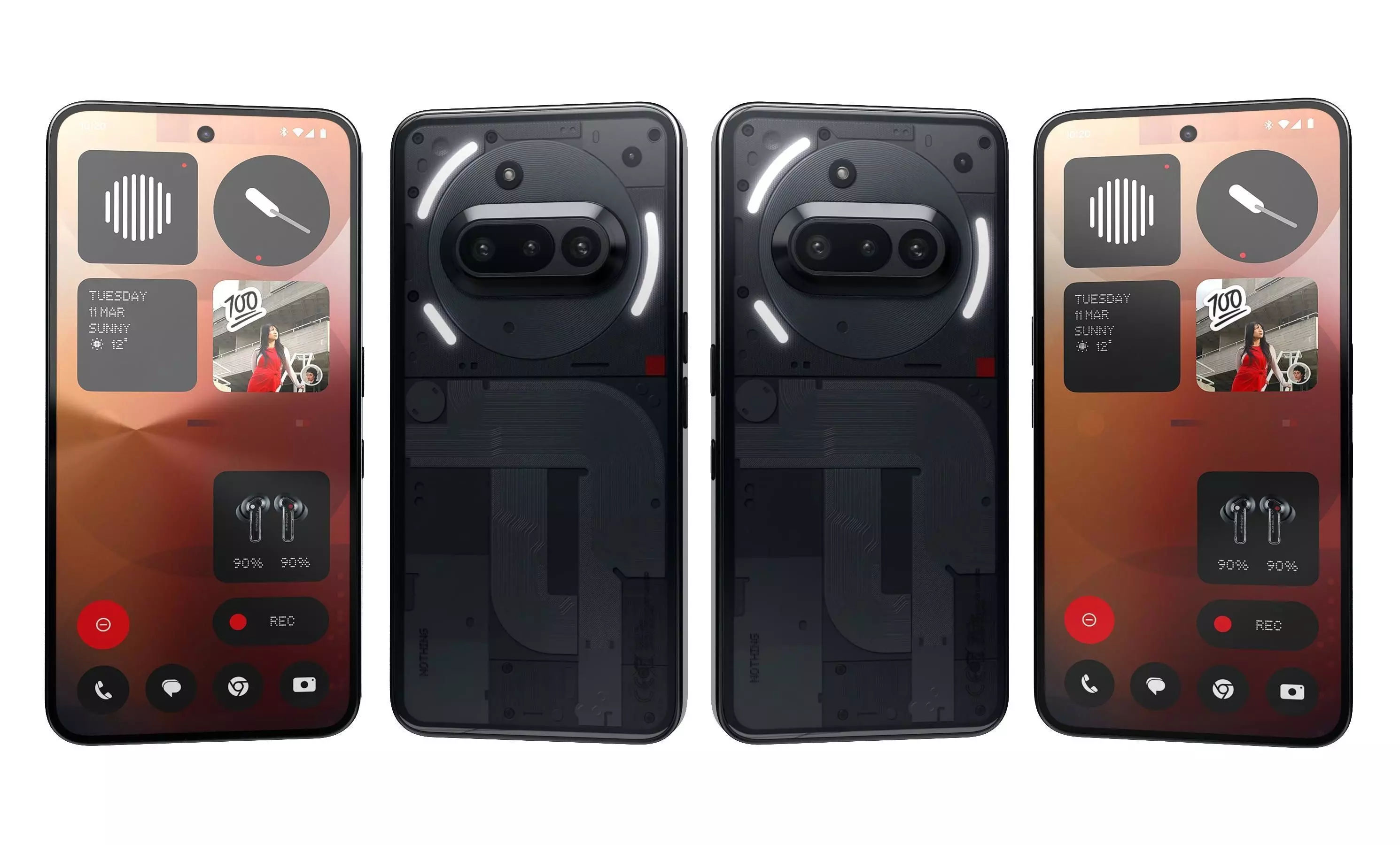 Nothing Phone 3a All Colors 3D model_9