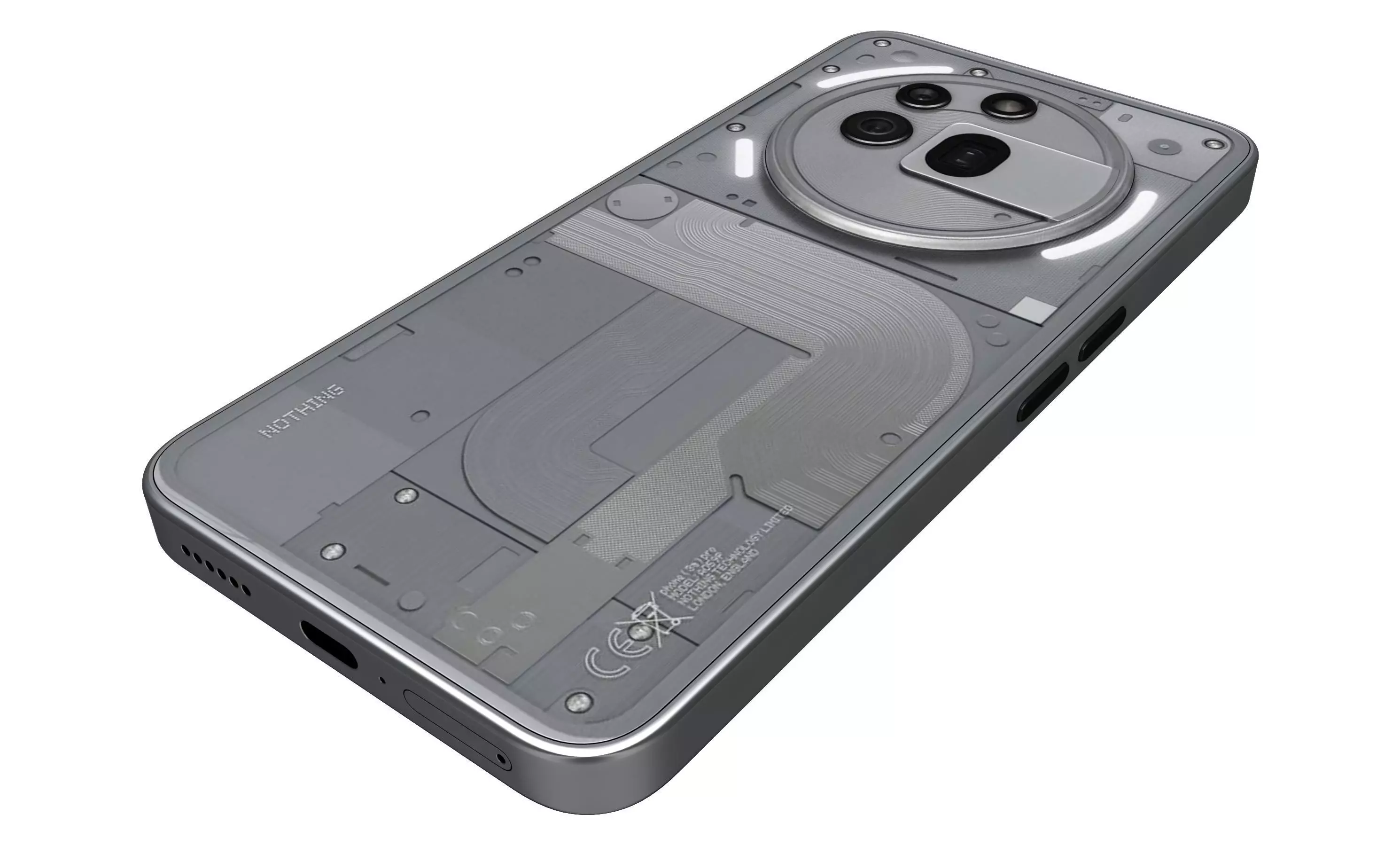 Nothing Phone 3a Pro Gray 3D model_11