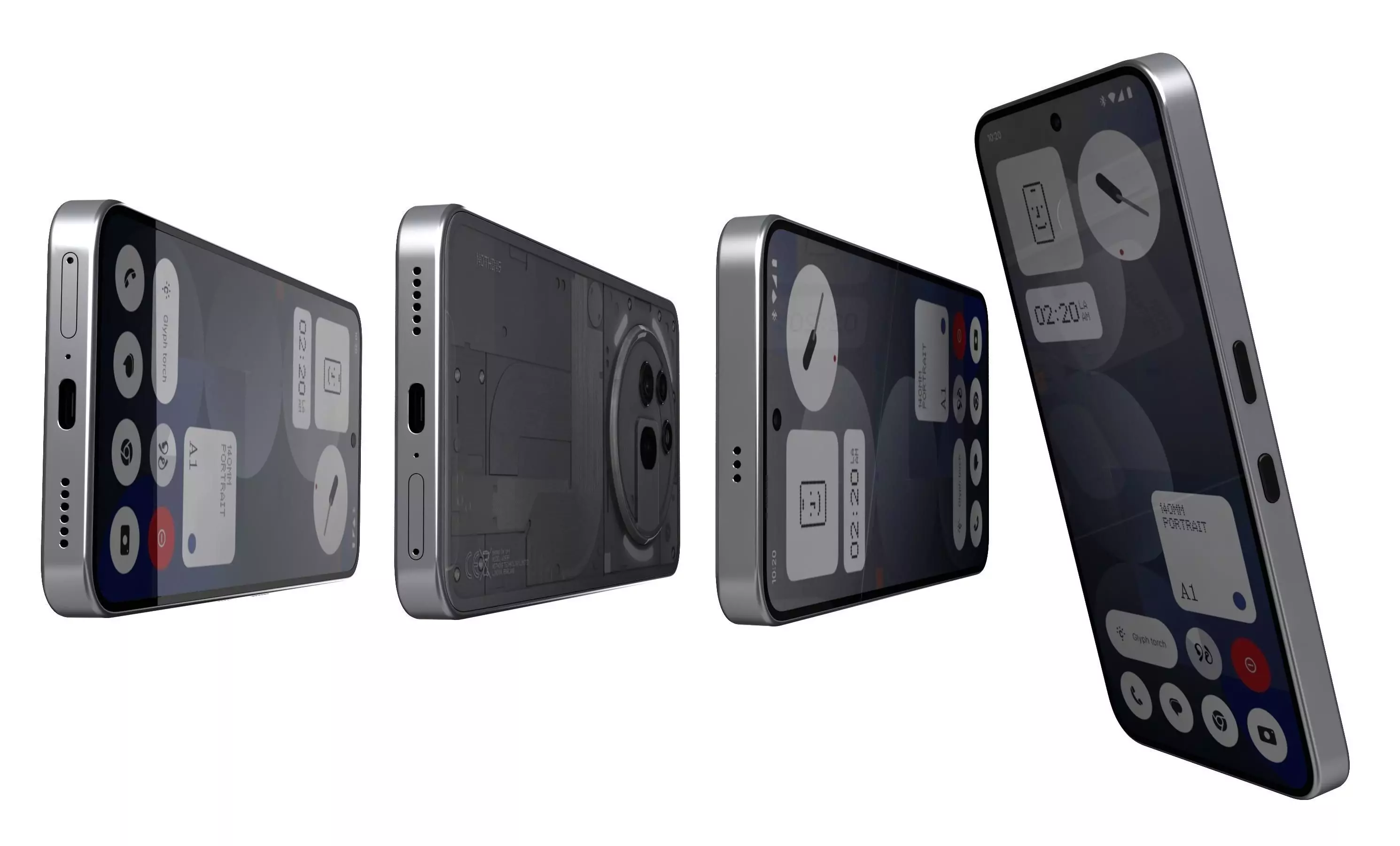 Nothing Phone 3a Pro Gray 3D model_8