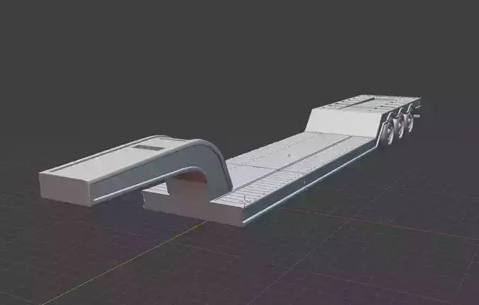 Lowboy Trailer 3D Printable 3D print model