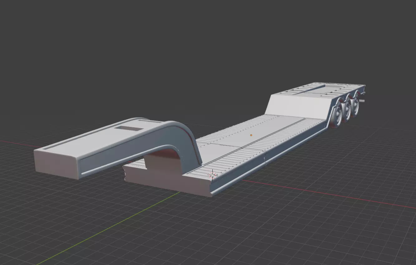 Lowboy Trailer 3D Printable 3D print model_0