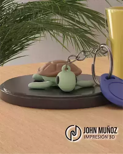 Tuli the Little Turtle  Figure decorative and keychain 3D print model