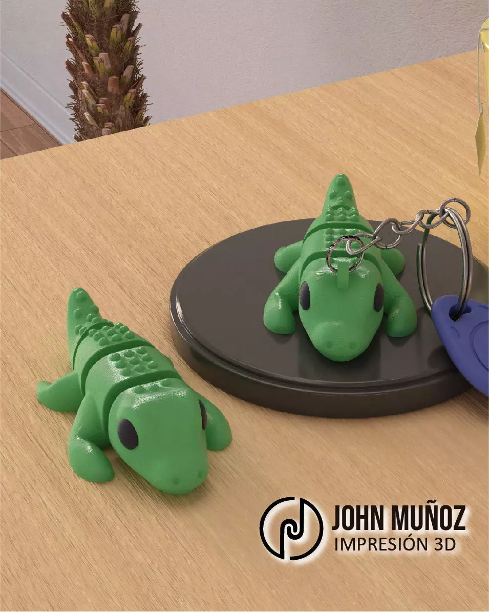 Coco the crocodile  Figure decorative and keychain 3D print model_7