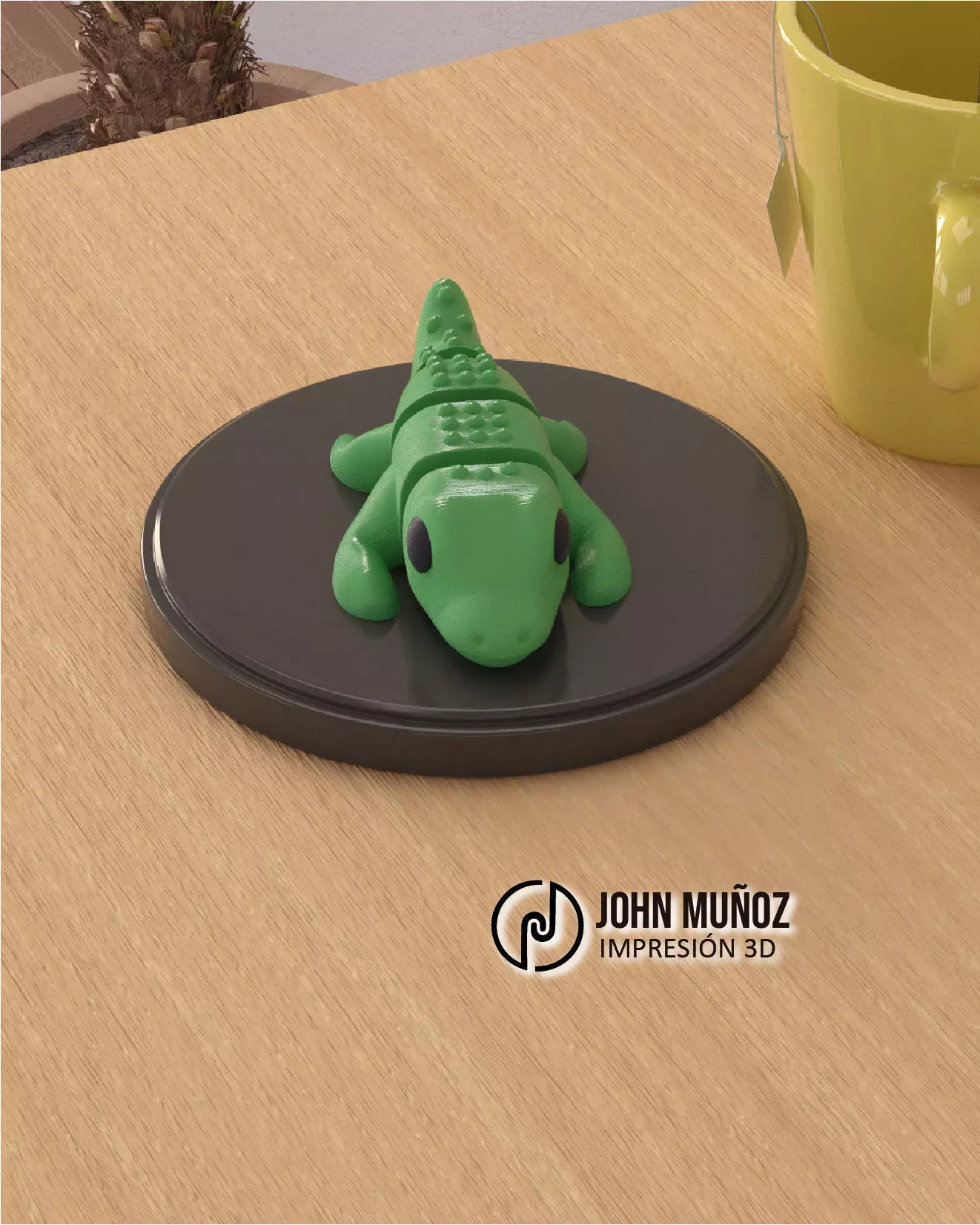 Coco the crocodile  Figure decorative and keychain 3D print model_6