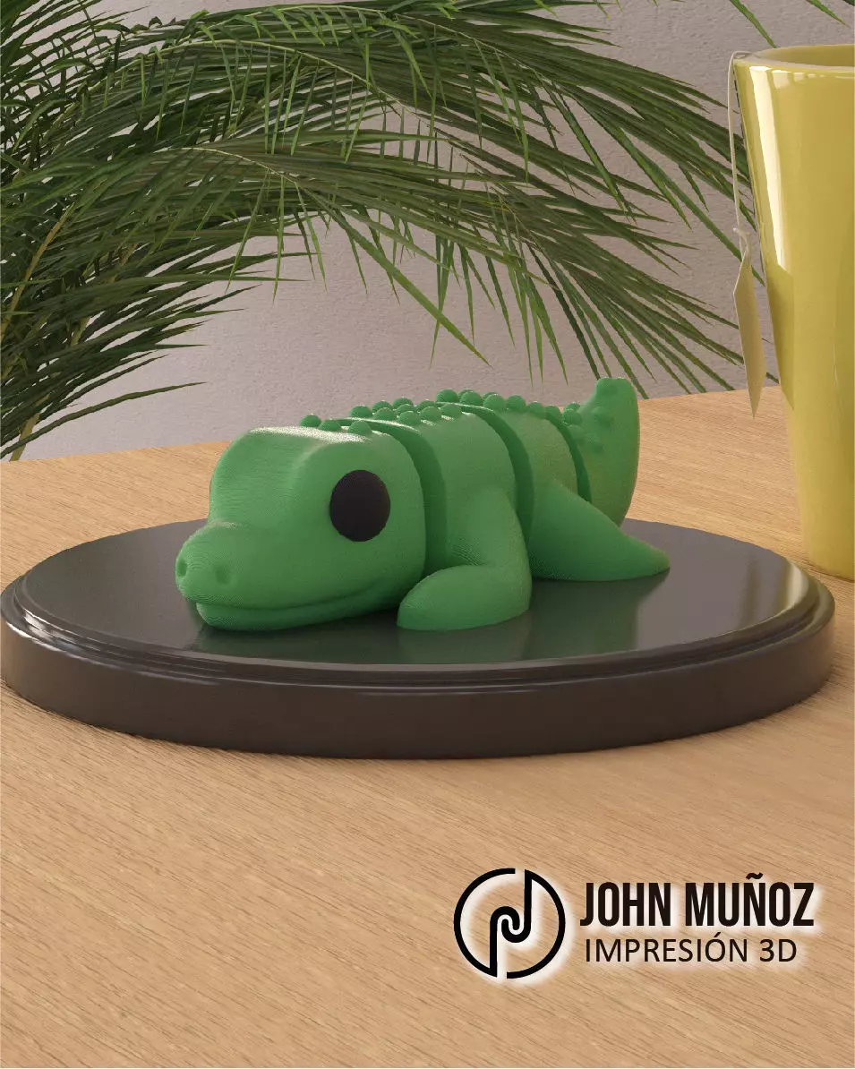 Coco the crocodile  Figure decorative and keychain 3D print model_5