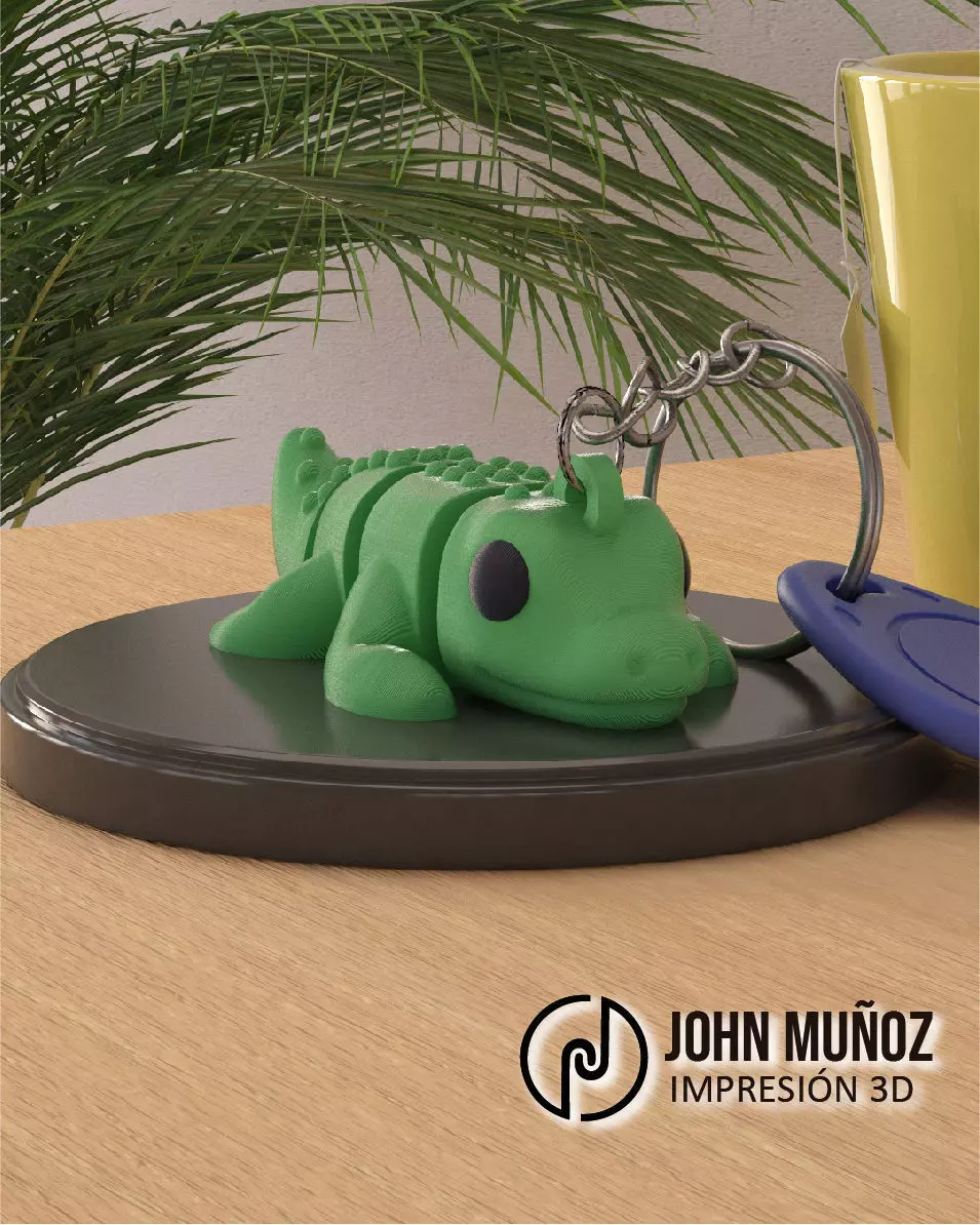 Coco the crocodile  Figure decorative and keychain 3D print model_2