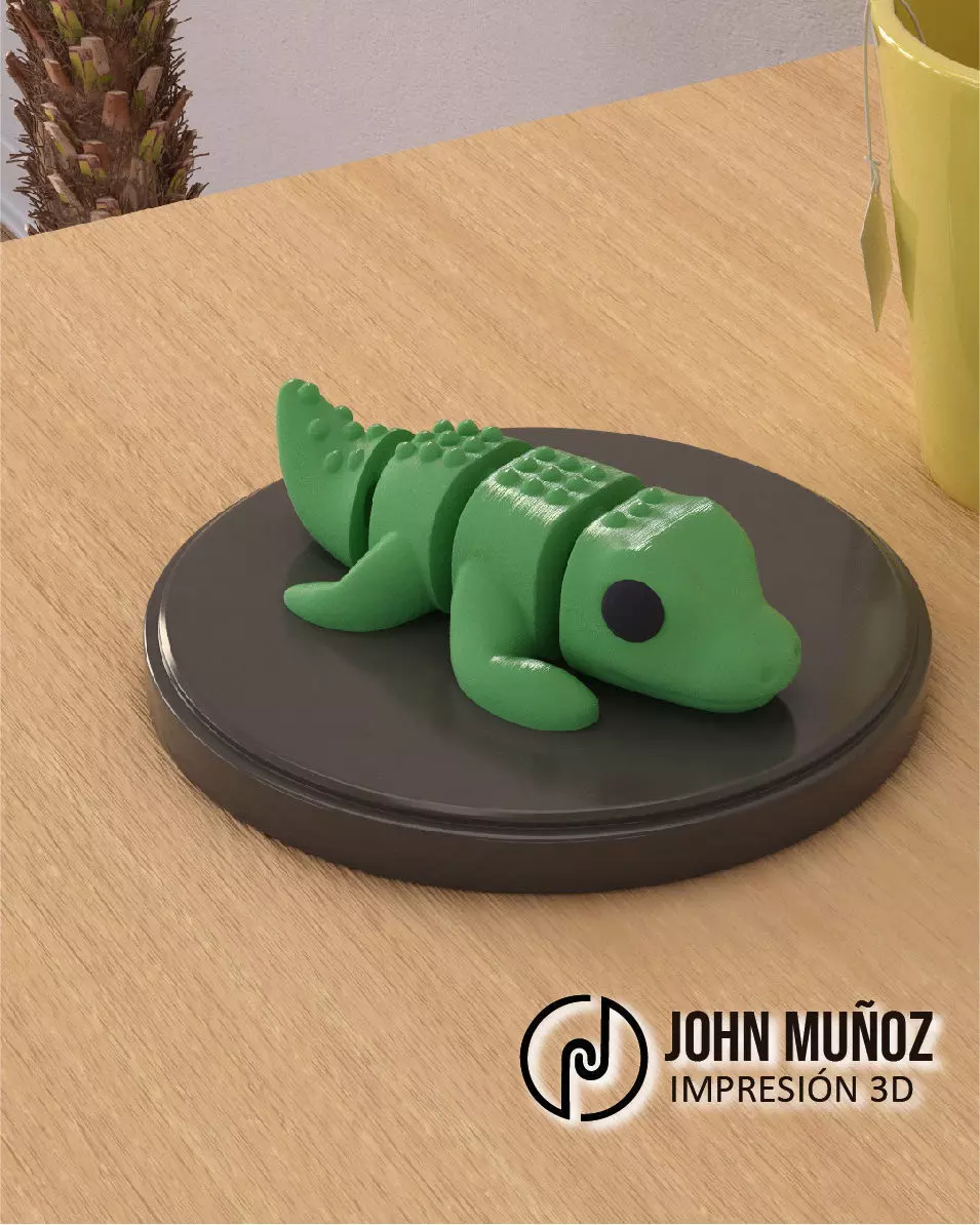 Coco the crocodile  Figure decorative and keychain 3D print model_4
