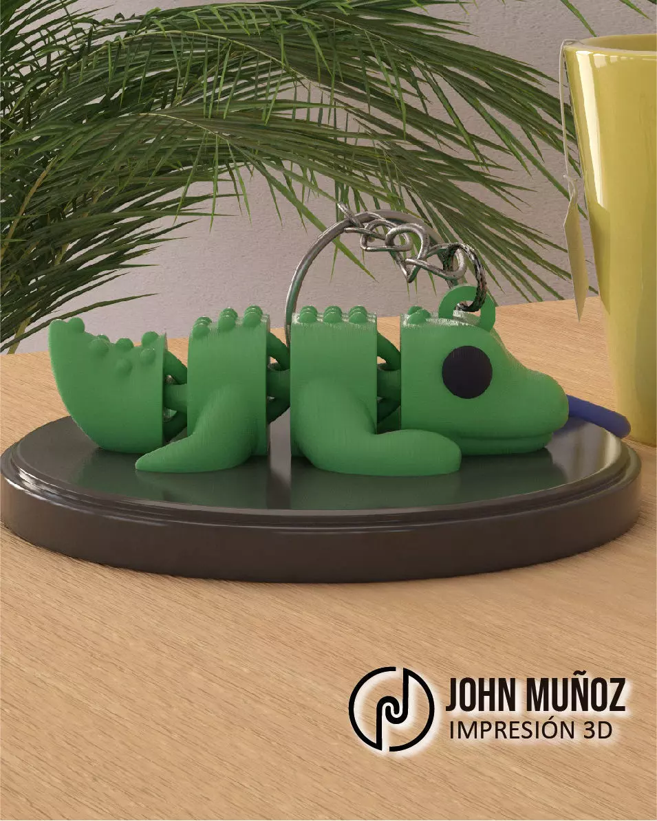 Coco the crocodile  Figure decorative and keychain 3D print model_3