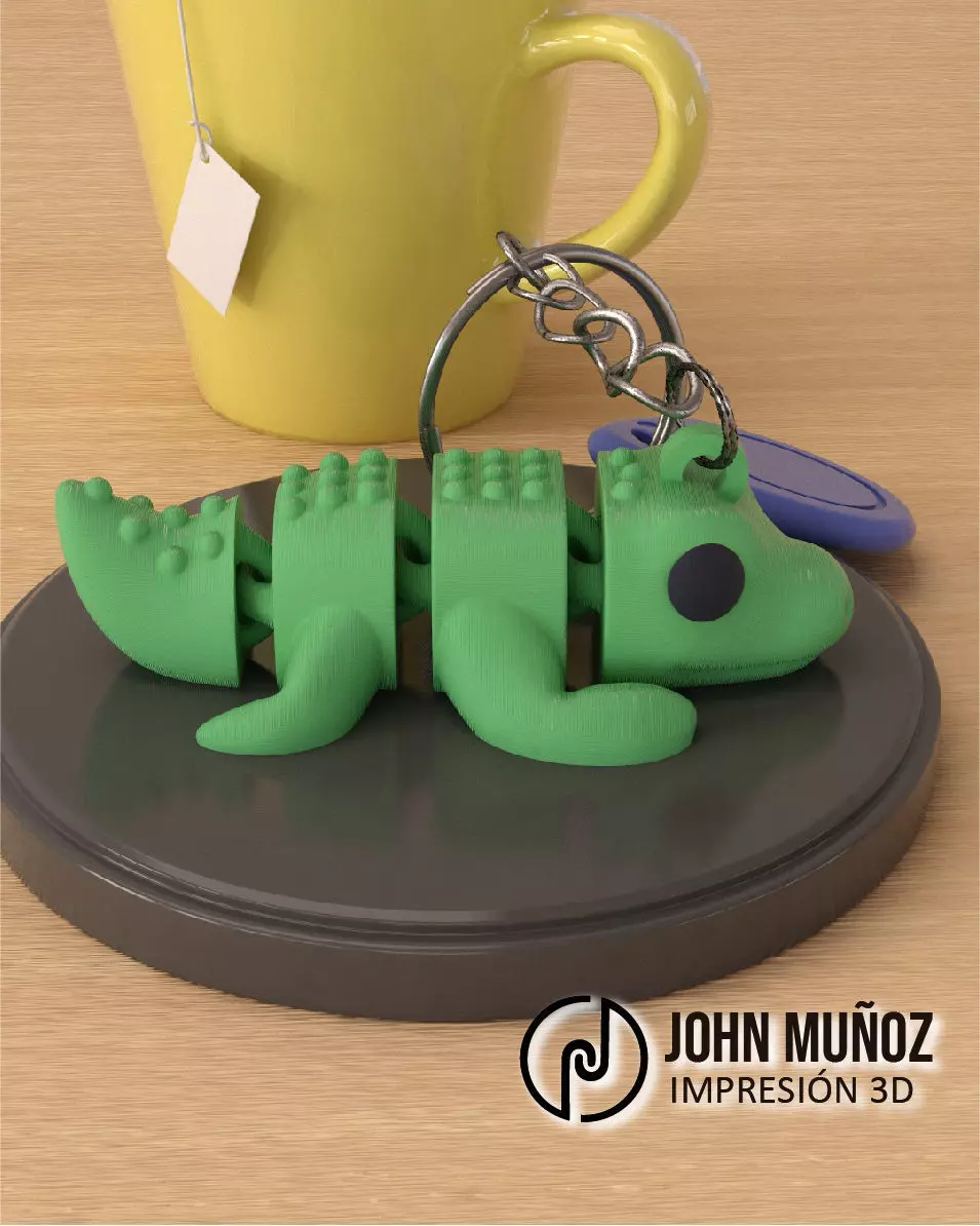 Coco the crocodile  Figure decorative and keychain 3D print model_1