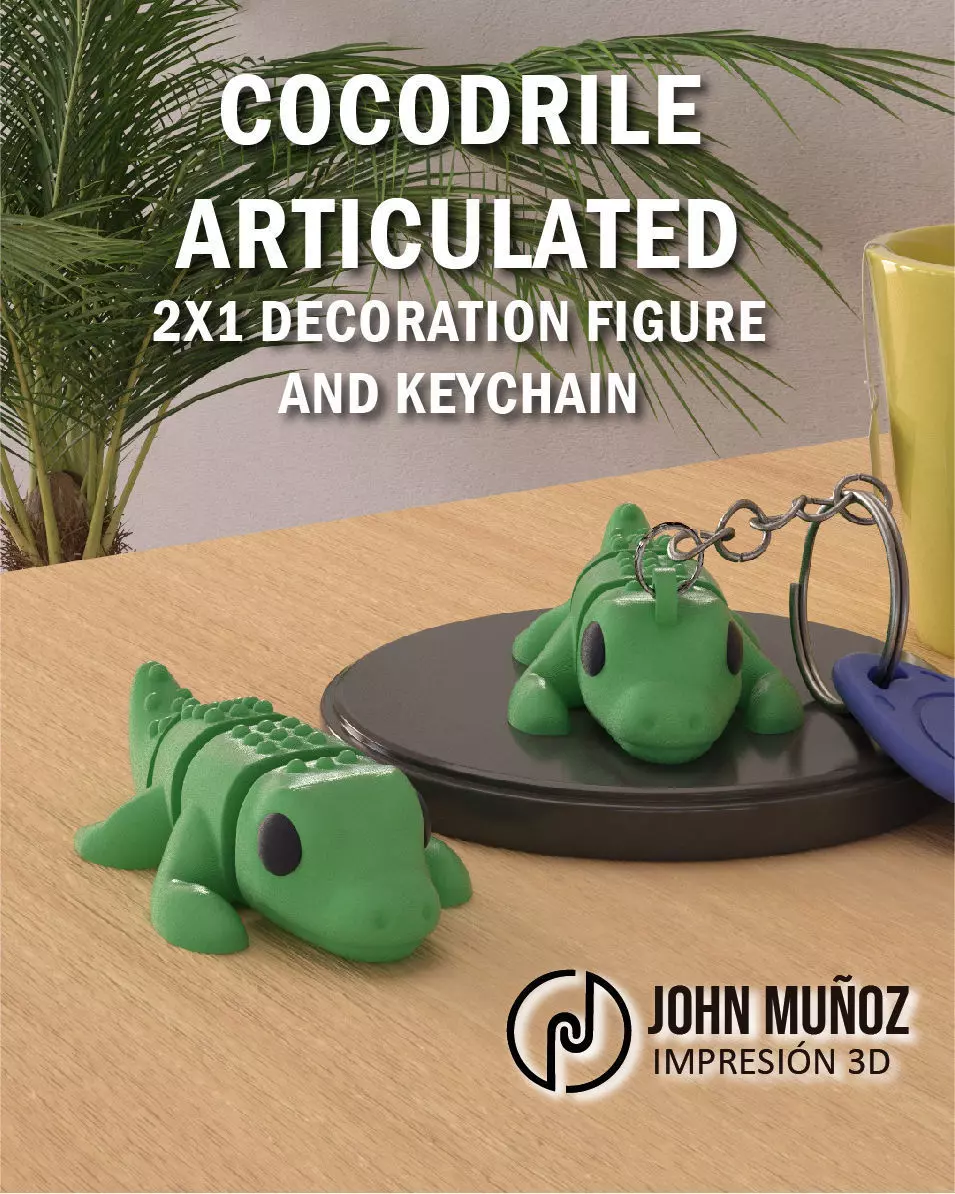 Coco the crocodile  Figure decorative and keychain 3D print model_0