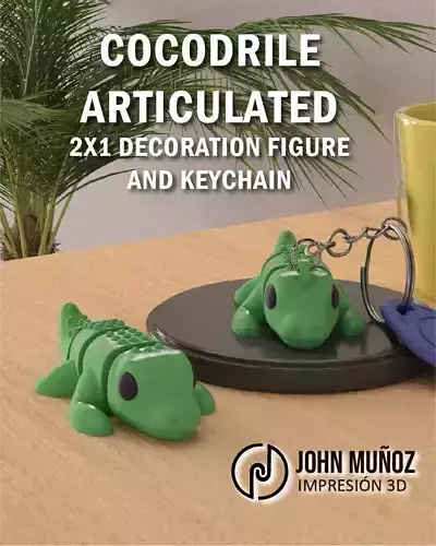 Coco the crocodile  Figure decorative and keychain 3D print model