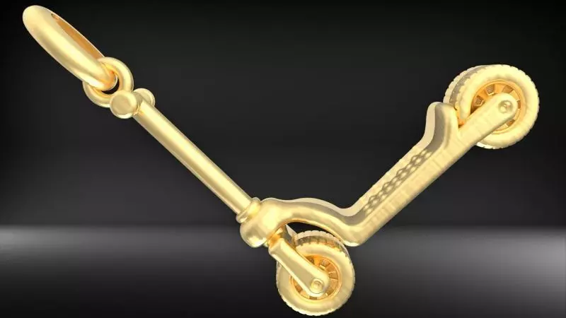 Push Scooter Pendant Necklace 3D print model_3