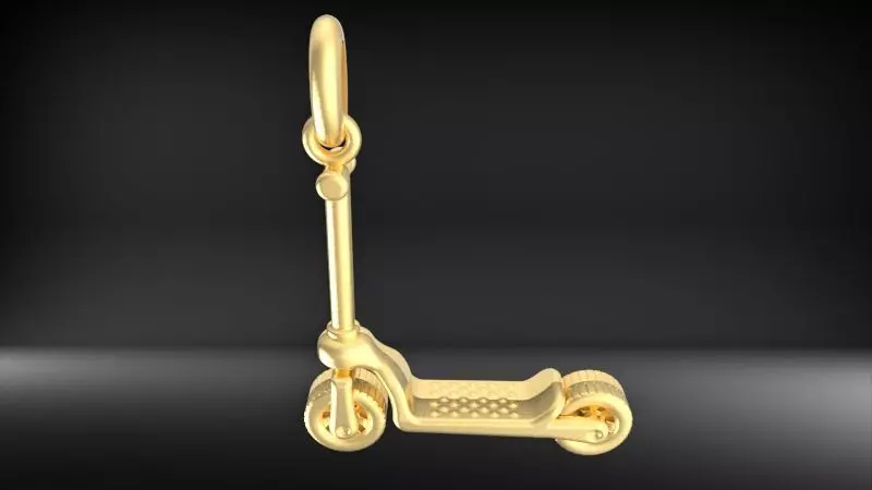 Push Scooter Pendant Necklace 3D print model_0