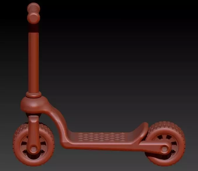 Push Scooter Pendant Necklace 3D print model_5