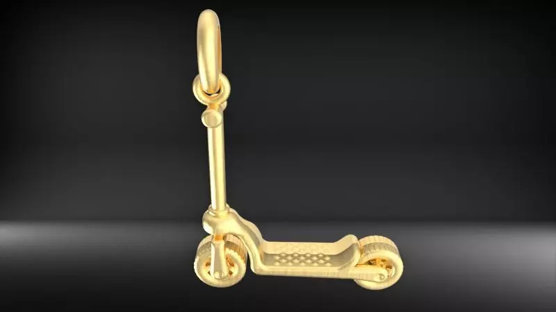 Push Scooter Pendant Necklace 3D print model_14