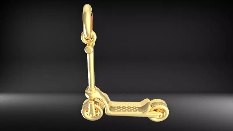 Push Scooter Pendant Necklace 3D print model_2