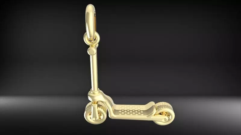 Push Scooter Pendant Necklace 3D print model_8