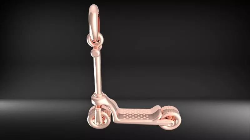 Push Scooter Pendant Necklace 3D print model_6