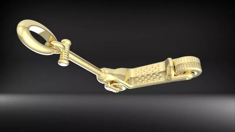 Push Scooter Pendant Necklace 3D print model_7