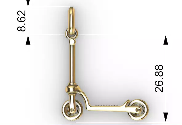 Push Scooter Pendant Necklace 3D print model_21