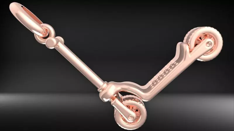 Push Scooter Pendant Necklace 3D print model_9