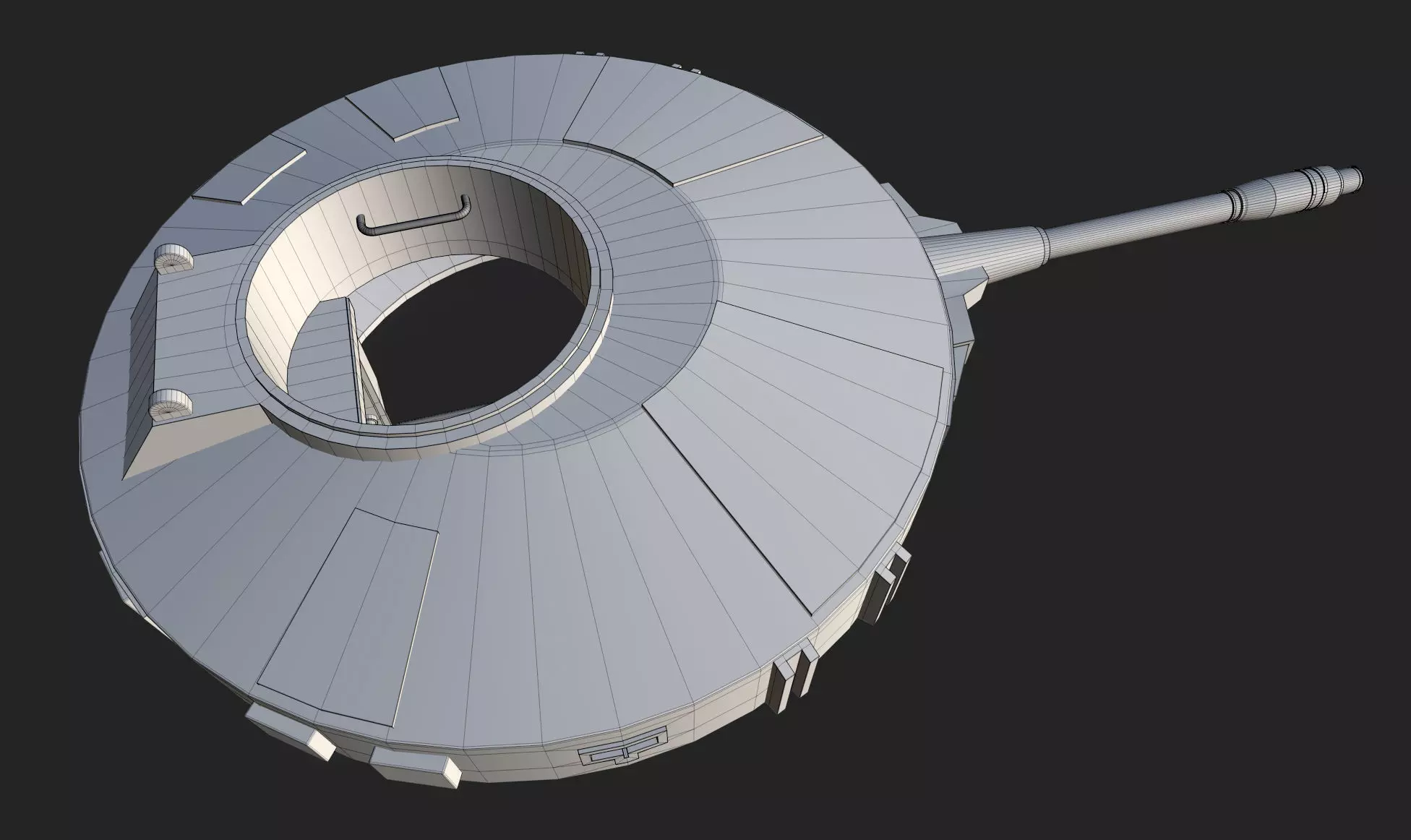 TurretGun Low-poly 3D model_19