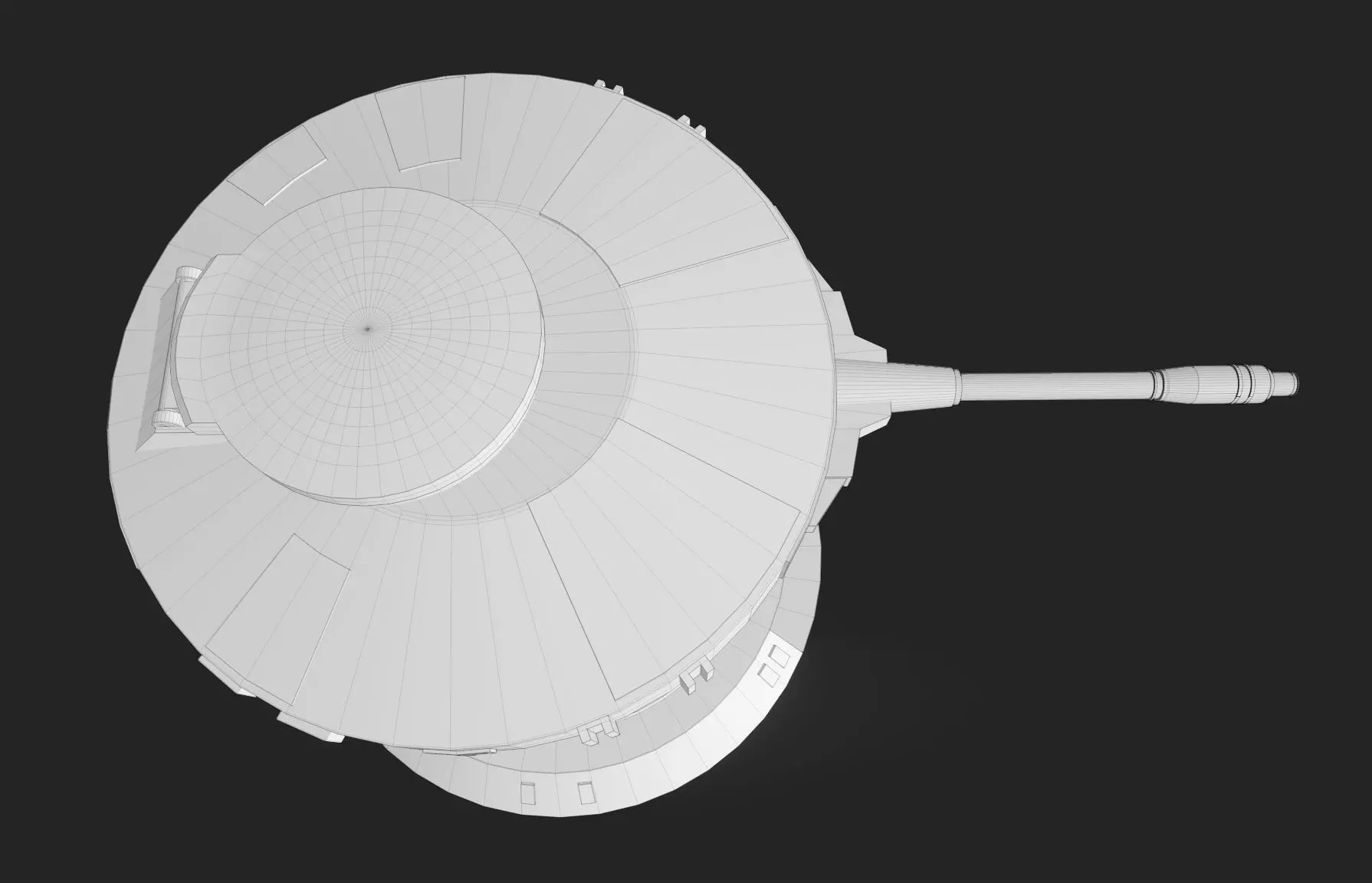 TurretGun Low-poly 3D model_14