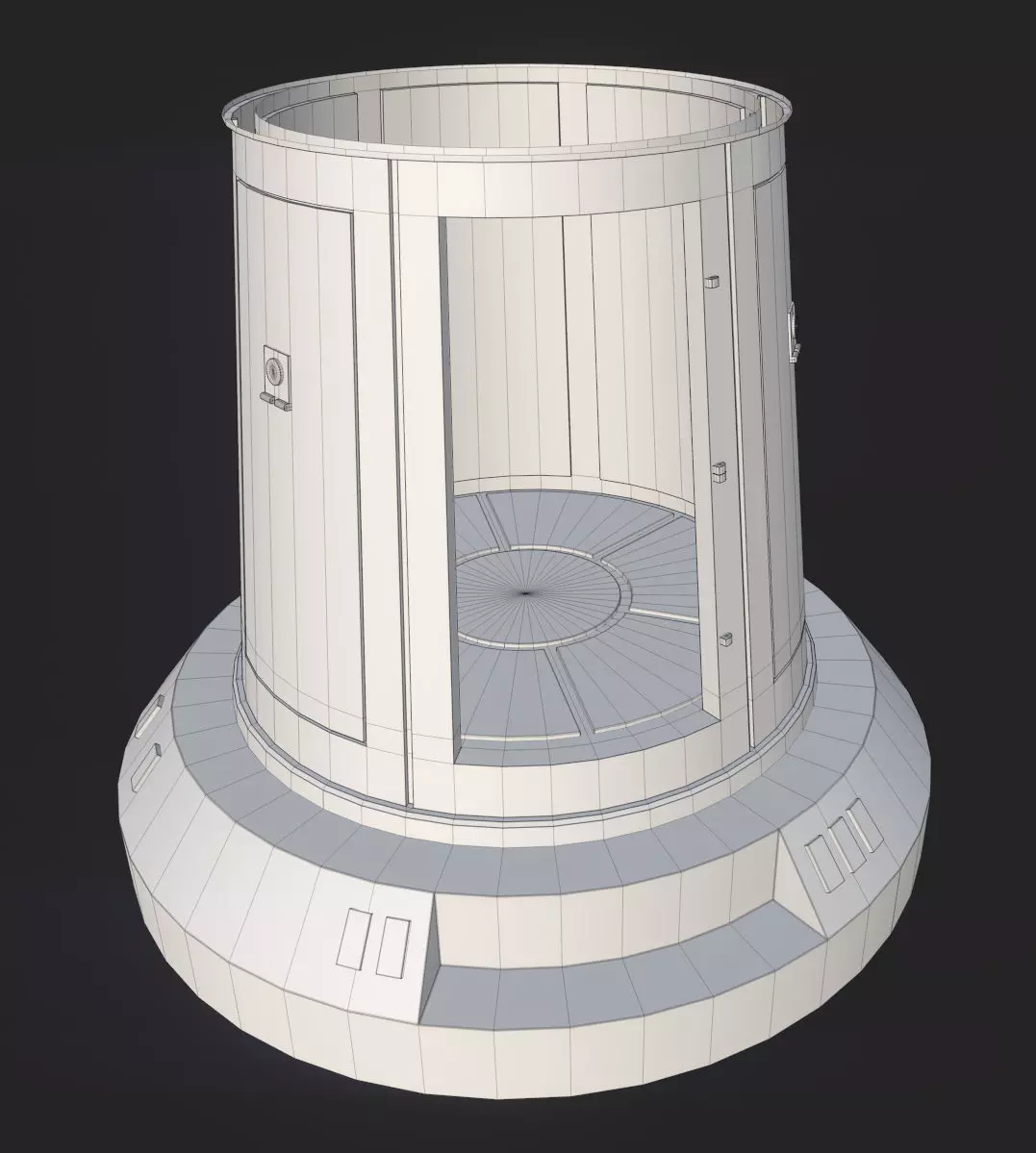 TurretGun Low-poly 3D model_17