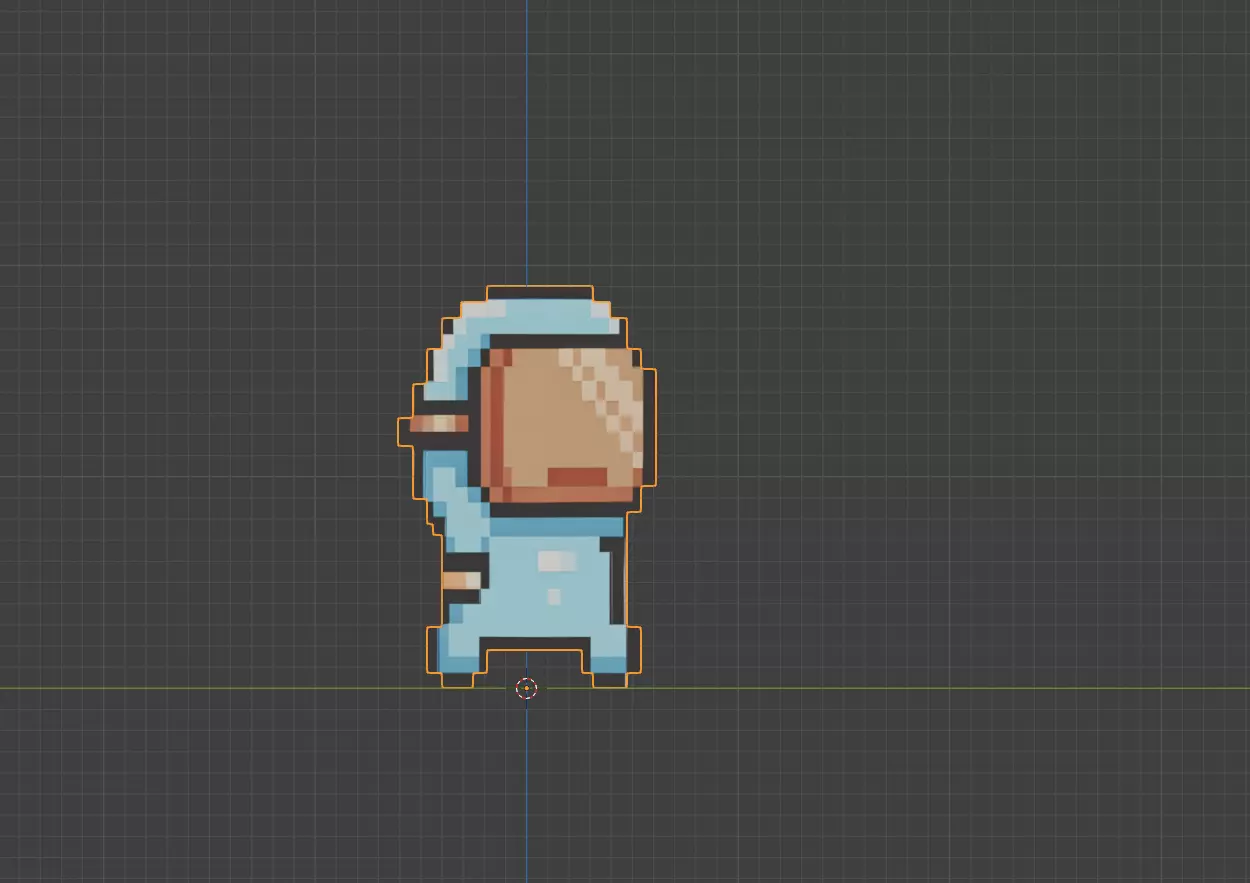 2D Pixel character model 3D model_1