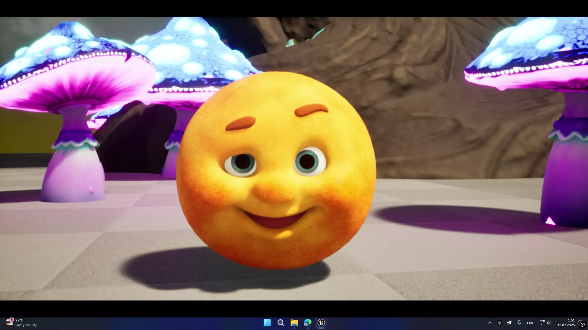 Bun Kolobok Stylized Game Ready 3D Character Low-poly 3D model_6