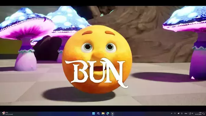 Bun Kolobok Stylized Game Ready 3D Character Low-poly 3D model