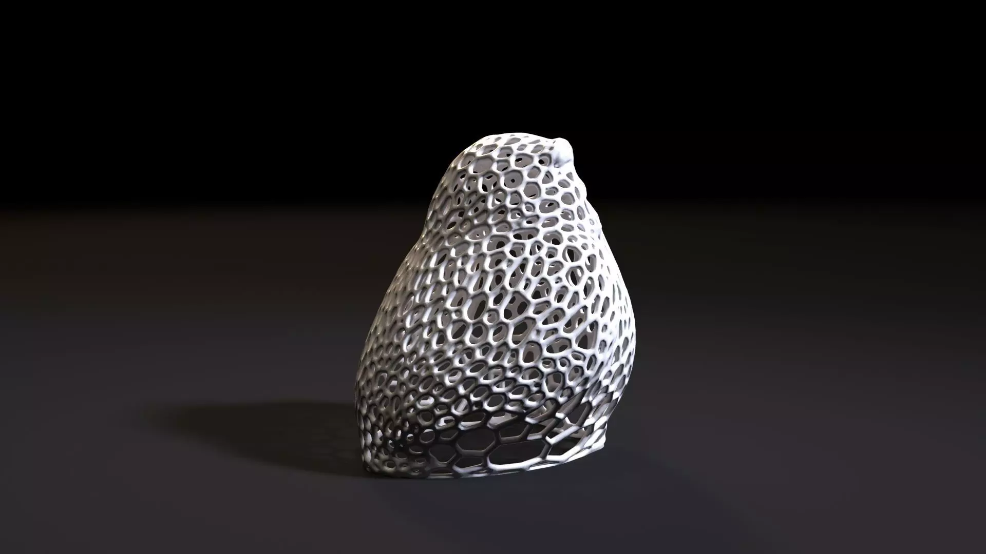 Owl Sculpture Voronoi 3D print model_5
