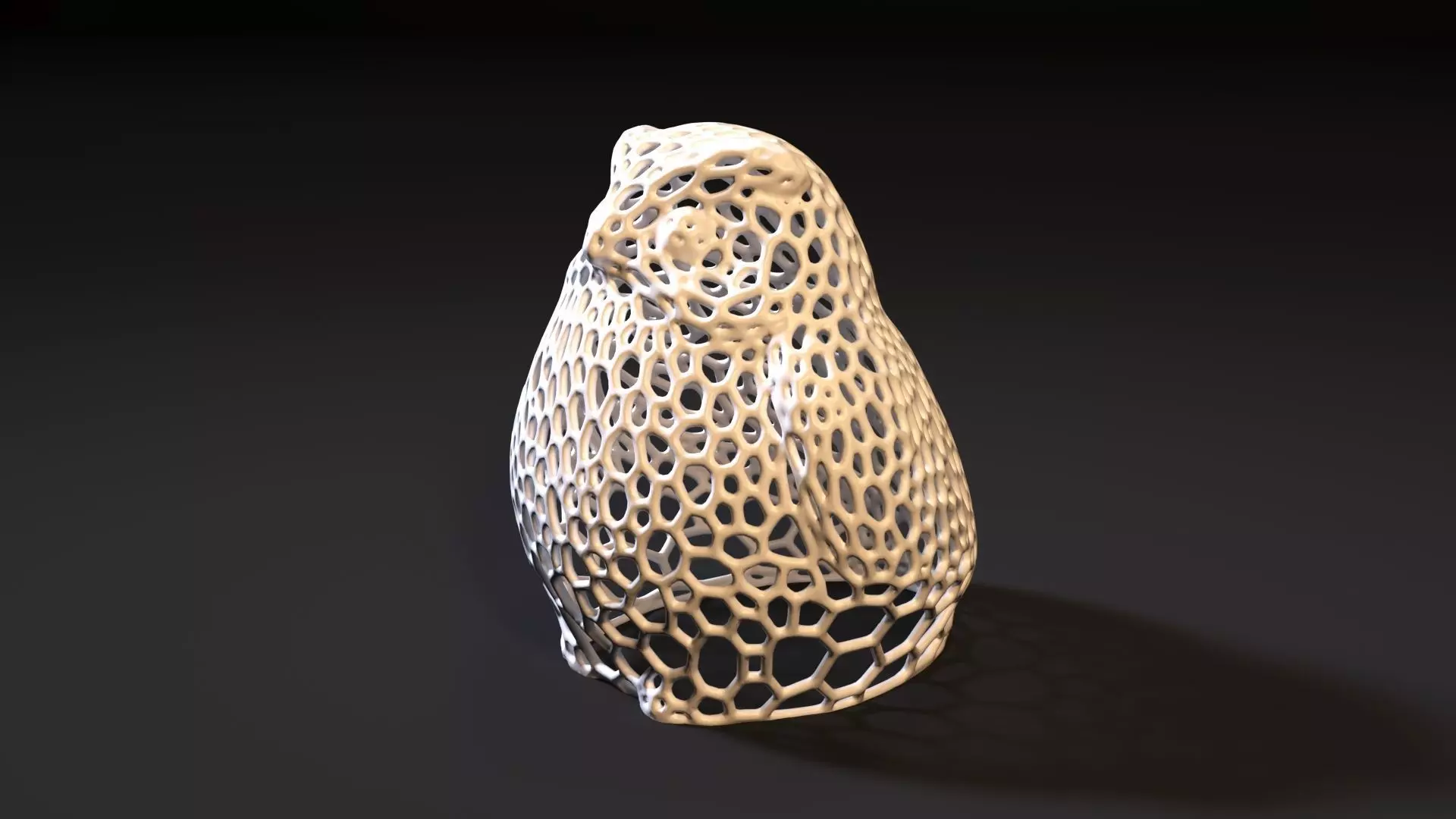 Owl Sculpture Voronoi 3D print model_1