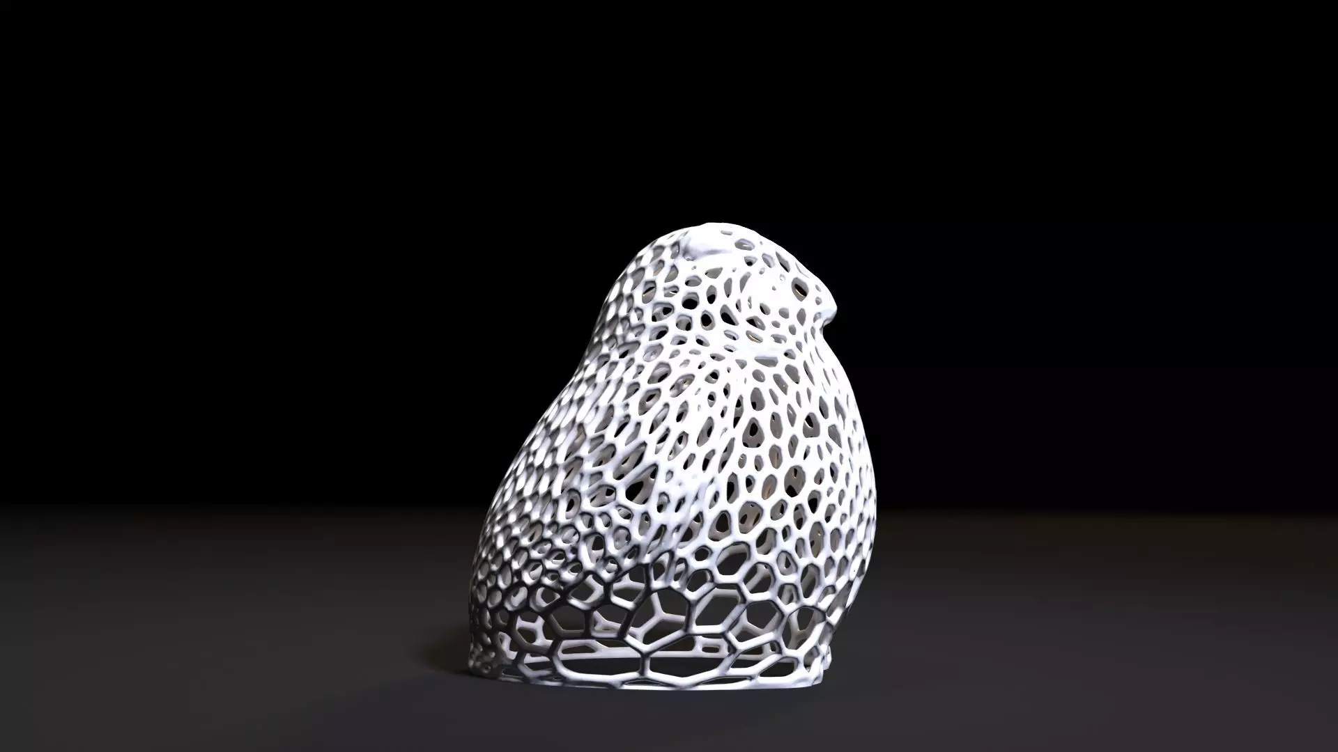 Owl Sculpture Voronoi 3D print model_6