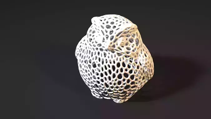 Owl Sculpture Voronoi 3D print model