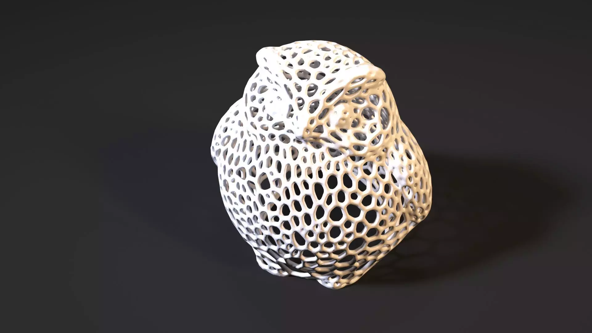 Owl Sculpture Voronoi 3D print model_0